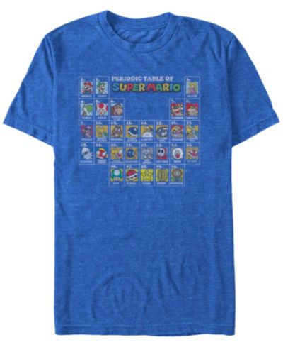 Nintendo Men's Super Mario The Super Periodic Table Short Sleeve T-Shirt