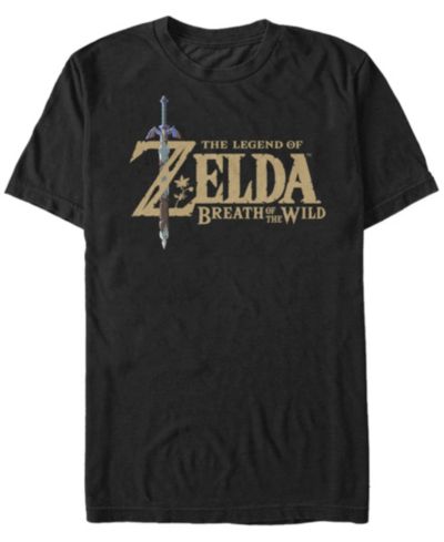 Nintendo Мужская футболка Legend of Zelda Breath of The Wind Logo с коротким рукавом