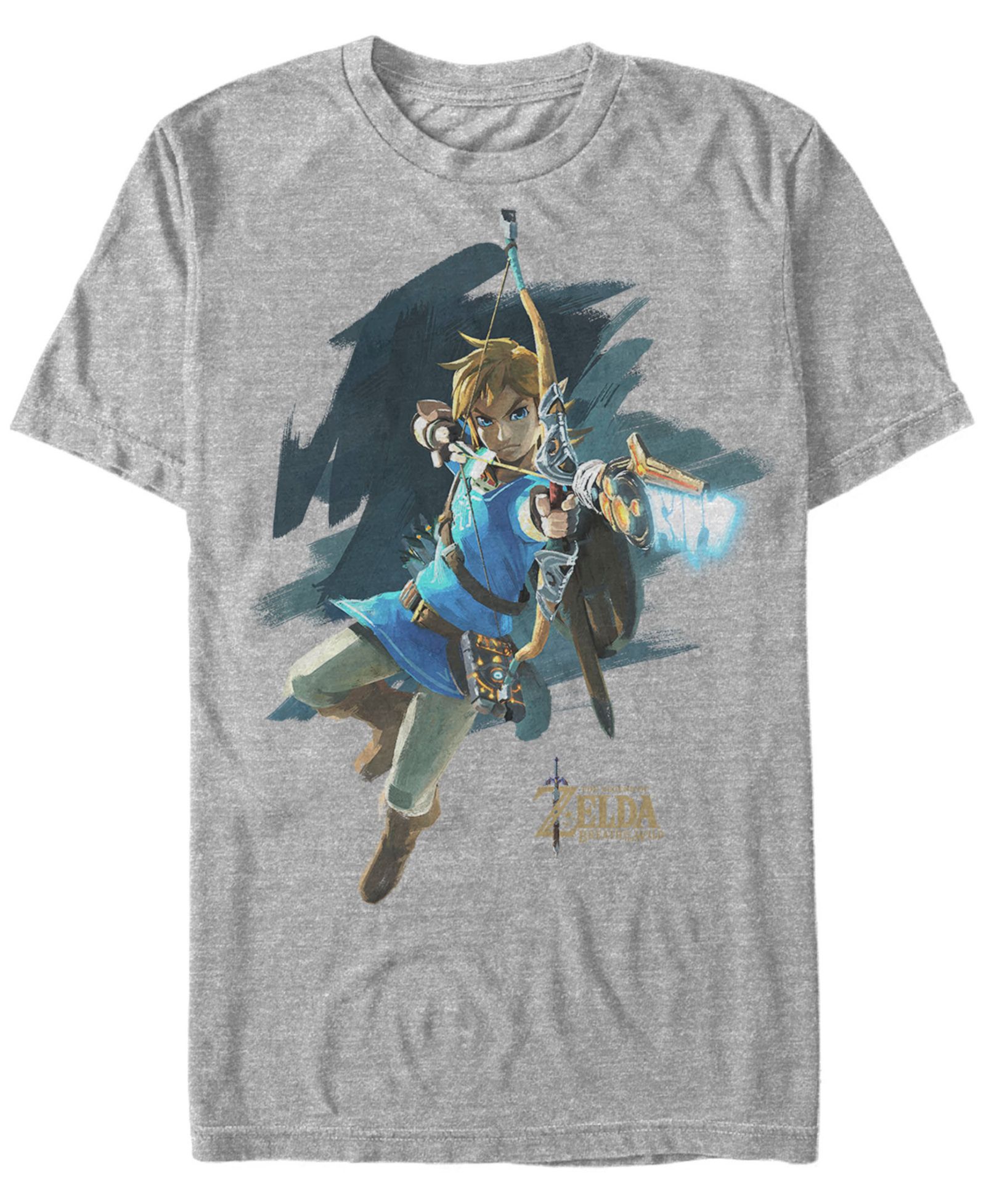 Футболка Fifth Sun Nintendo Men's Legend of Zelda Breath of The Wind Links Jump Shot Short Sleeve