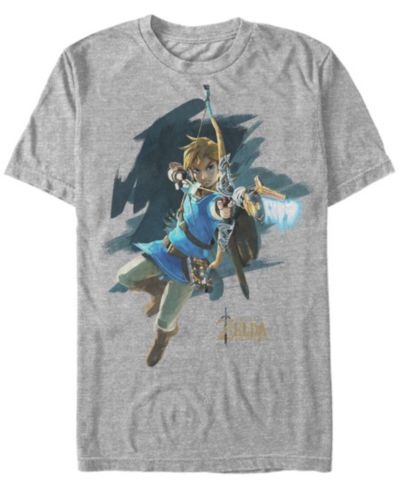 Футболка Fifth Sun Nintendo Men's Legend of Zelda Breath of The Wind Links Jump Shot Short Sleeve