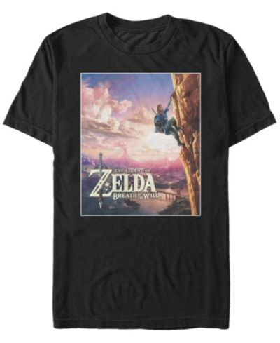 Мужская футболка Nintendo Legend of Zelda Link Rock Climbing Short Sleeve