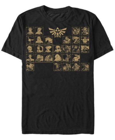 Nintendo Men's Legend of Zelda Periodic Table of Characters Short Sleeve T-Shirt