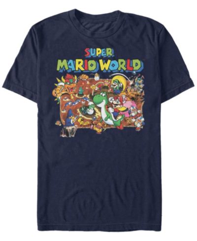 Nintendo Men's Super Mario World Map Short Sleeve T-Shirt