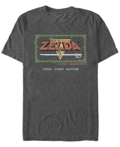 Мужская футболка Nintendo Legend of Zelda Push Start Button Short Sleeve