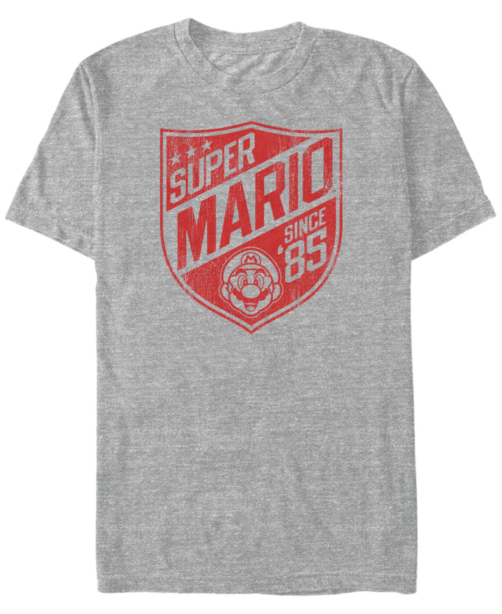 Nintendo Мужская футболка Super Mario Since '85 Shield Logo с коротким рукавом