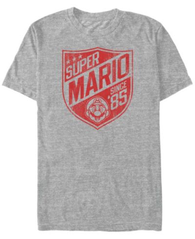 Nintendo Мужская футболка Super Mario Since '85 Shield Logo с коротким рукавом