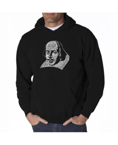 LA Pop Art Men's Word Art Hooded Sweatshirt - Shakespeare