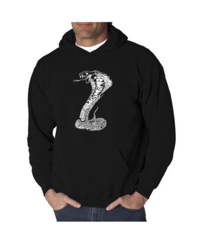 Мужская толстовка LA Pop Art Word Art с капюшоном - Types of Snakes
