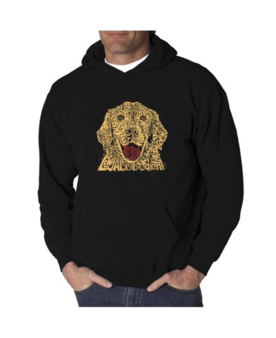 LA Pop Art Men's Word Art Hooded Sweatshirt - Dog