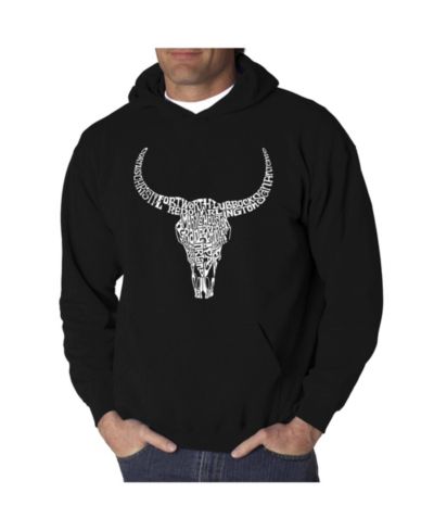 Мужская толстовка с капюшоном LA Pop Art Word Art Texas Skull