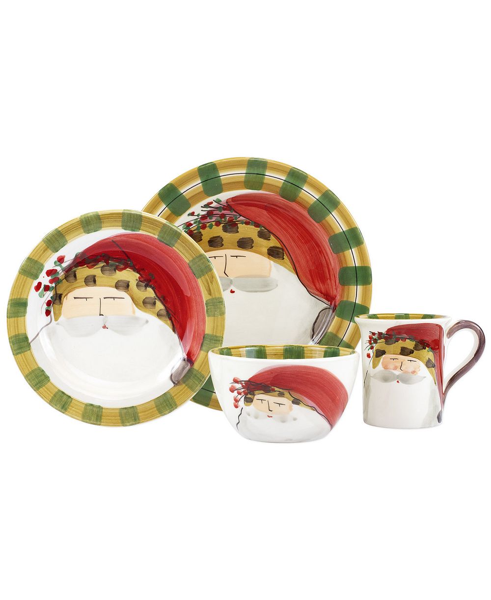 Vietri Old St. Nick сервировочный набор Animal Hat 4 предмета