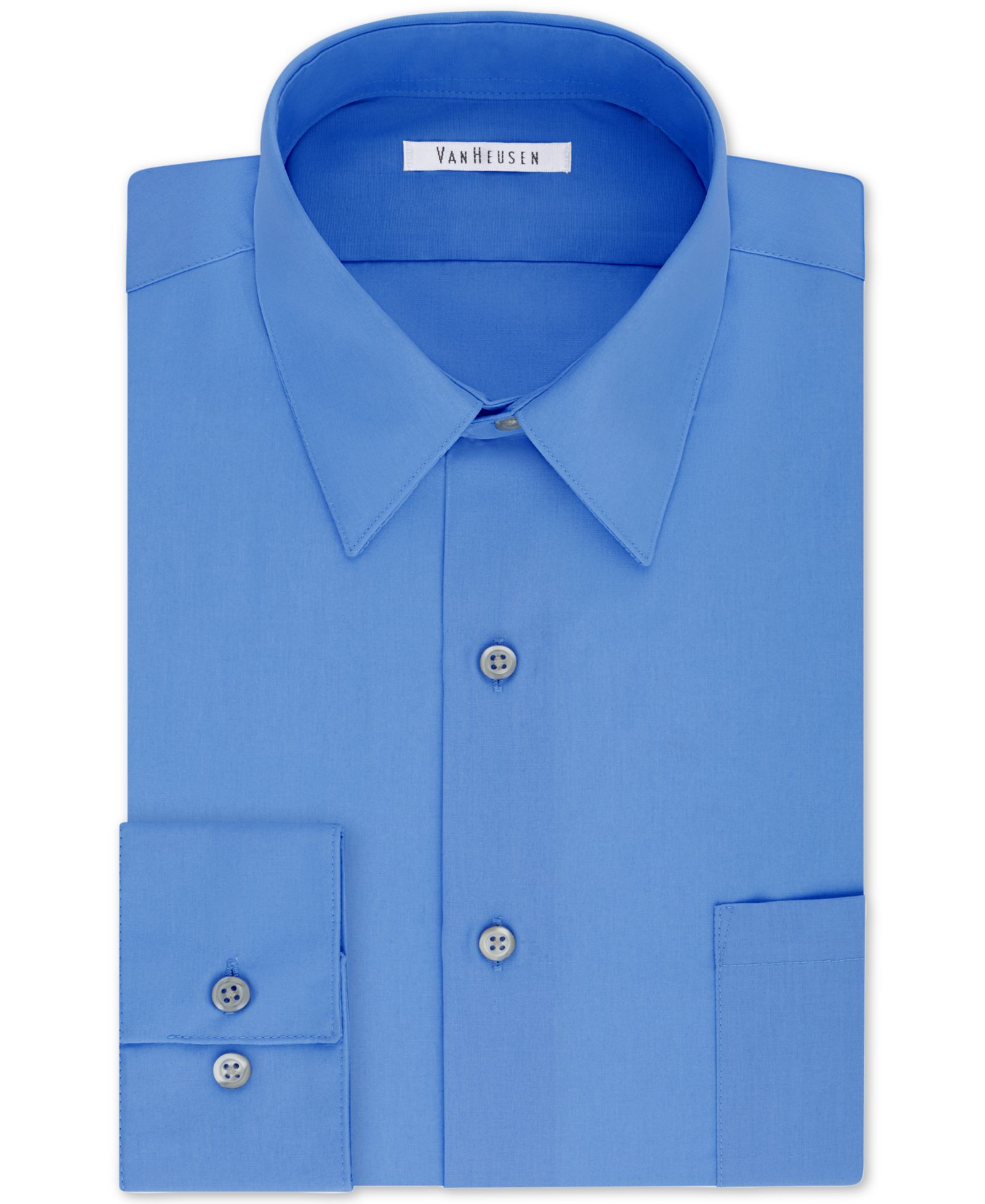 Van Heusen Men's Big & Tall Regular-Fit Wrinkle-Free Poplin Solid Dress Shirt