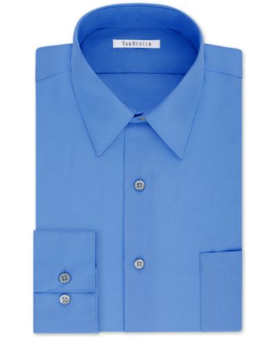 Мужская рубашка Van Heusen Big & Tall Regular-Fit Wrinkle-Free Poplin Solid