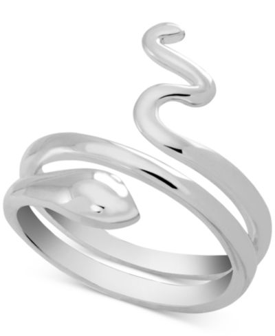 Кольцо And Now This Snake Coil в Silver-Plate