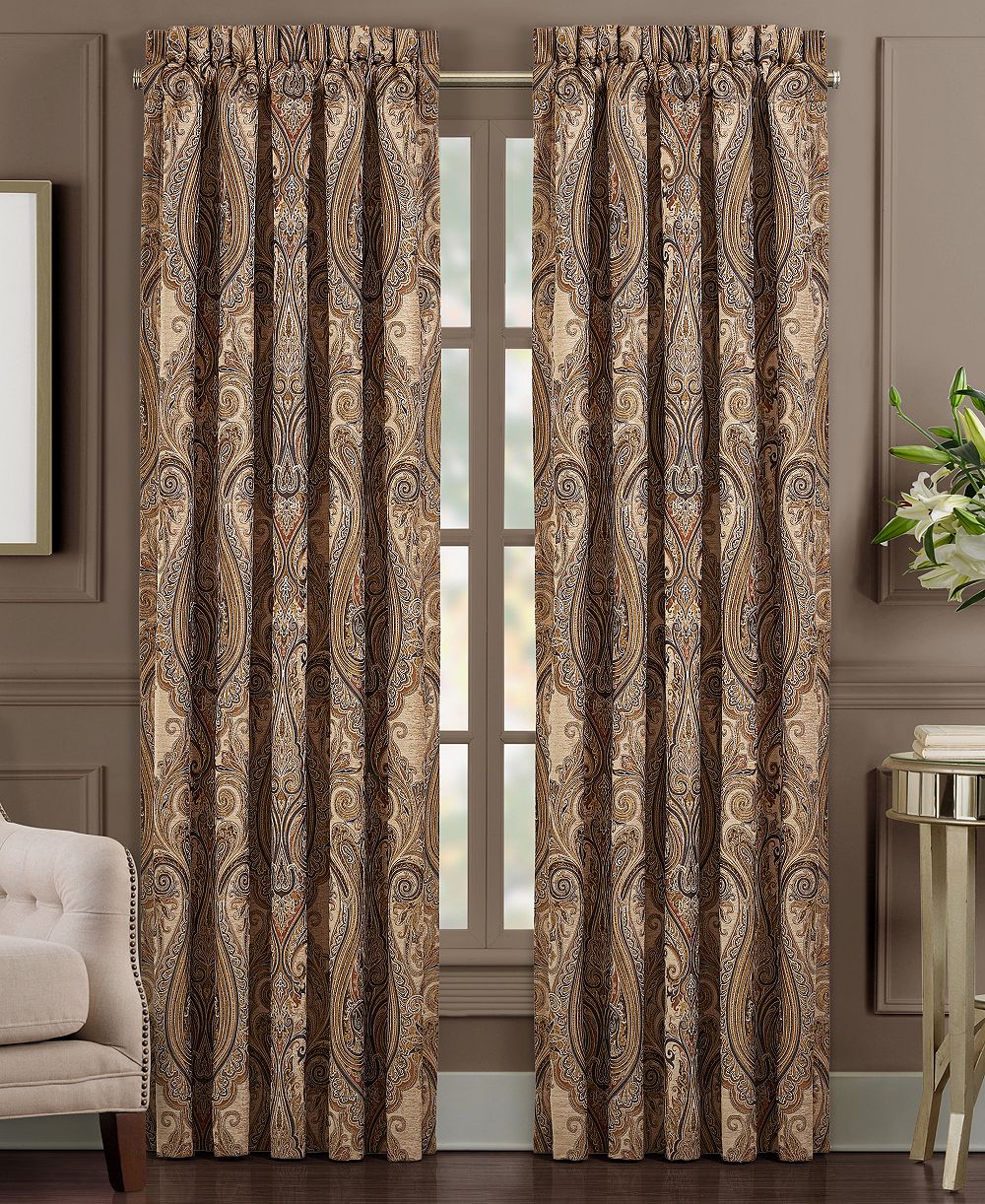 J Queen New York Luciana Window Panel Pair, 50" x 84"