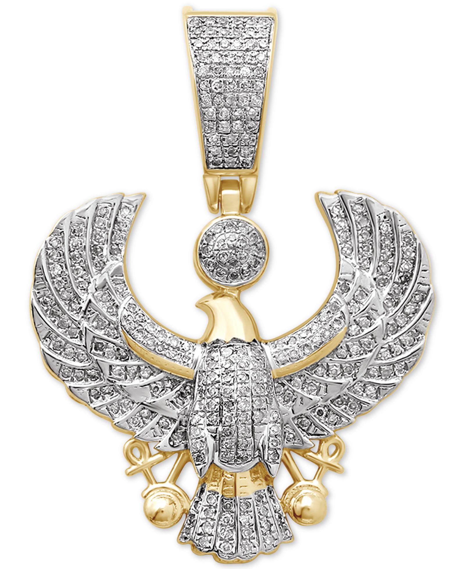 Мужская подвеска Diamond Eagle (1/2 ct. t.w.) в позолоченном стерлинговом серебре 14k Gold-Plated
