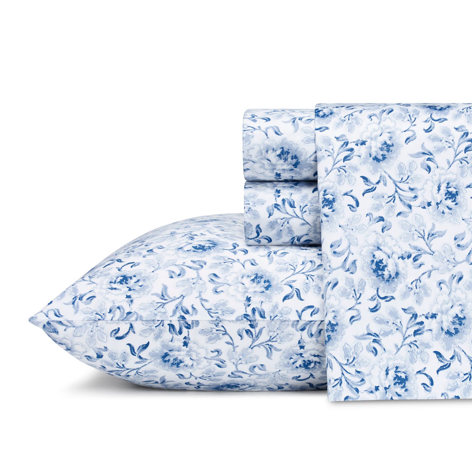 Laura Ashley 300 Thread Count Cotton Sateen 4-Pc. Sheet Set, Queen