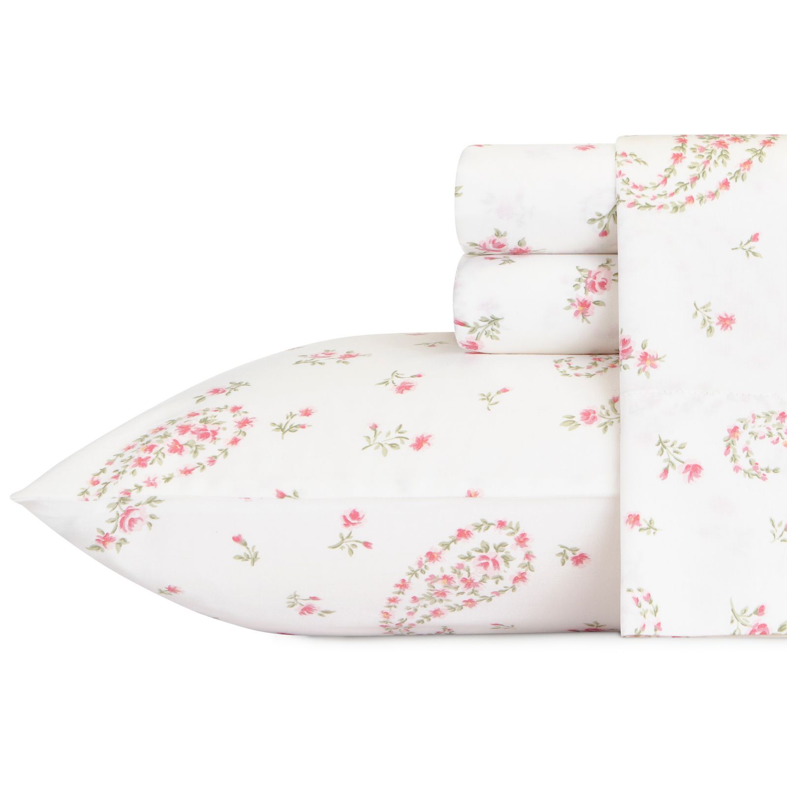 Комплект постельного белья Laura Ashley 300 Thread Count Cotton Sateen 4-Pc. Sheet Set, King