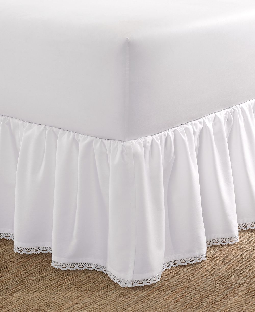 Тканевая юбка кровати Laura Ashley Crochet Ruffled Cotton, King