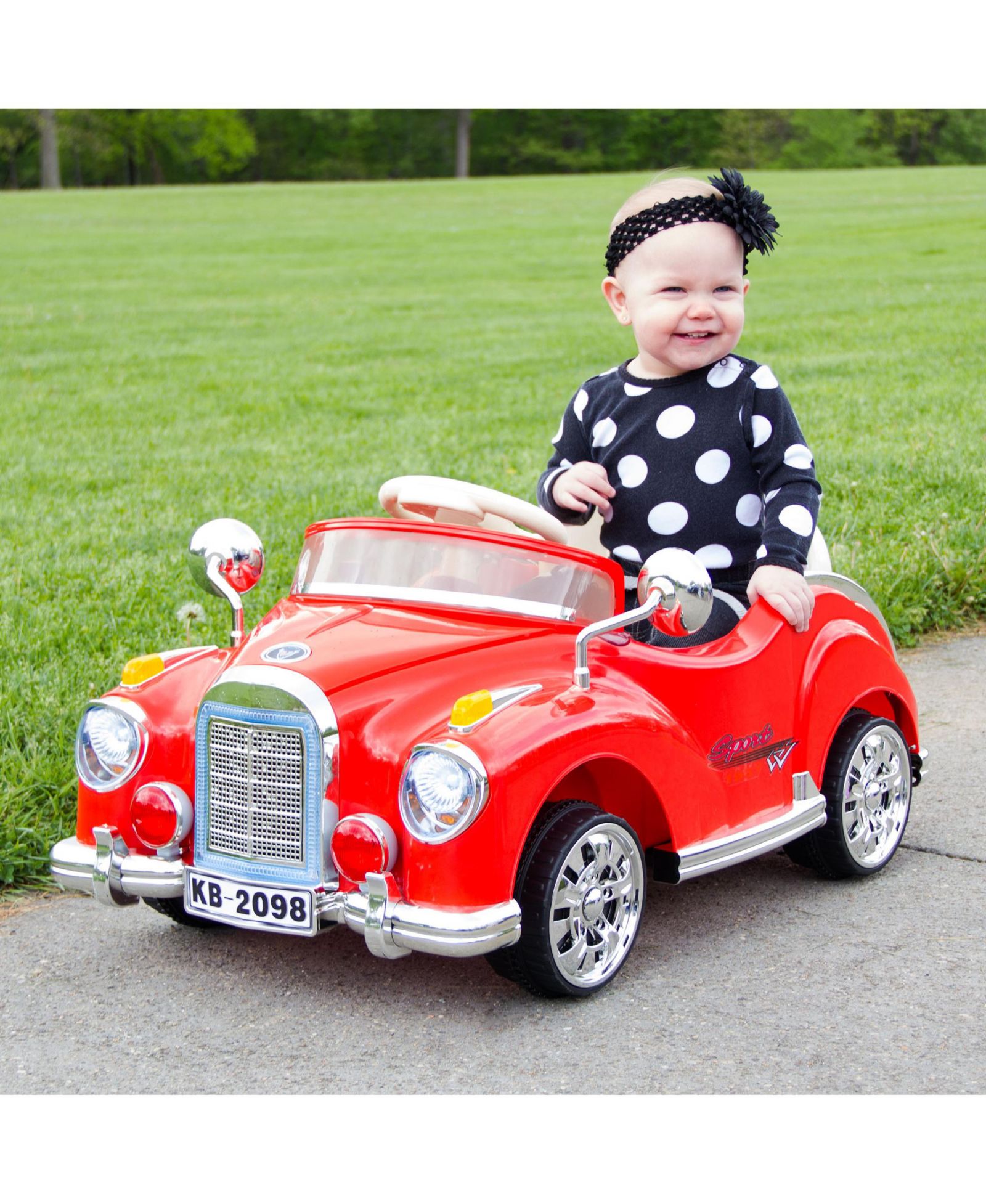 Классический автомобиль Lil' Rider на аккумуляторе с пультом управления и звуком