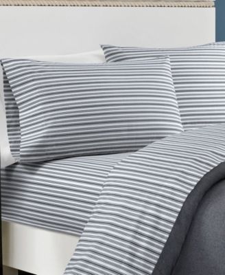 Nautica Coleridge Stripe Cotton Percale 3-Piece Sheet Set, Twin XL