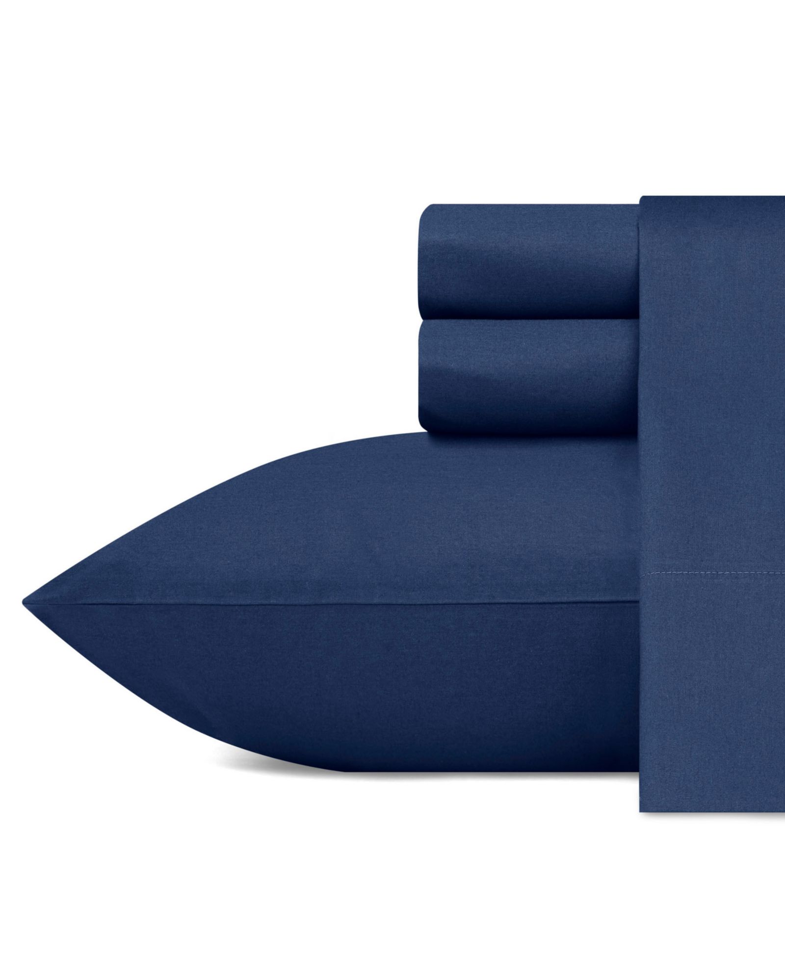 Nautica Solid Cotton Percale 3-Piece Sheet Set, Twin