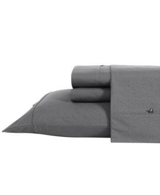 Nautica Solid Cotton Percale 4-Piece Sheet Set, Full
