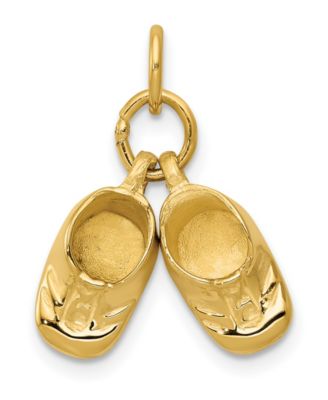 Macy's подвеска Baby Shoes Charm из полированного 14k Yellow Gold