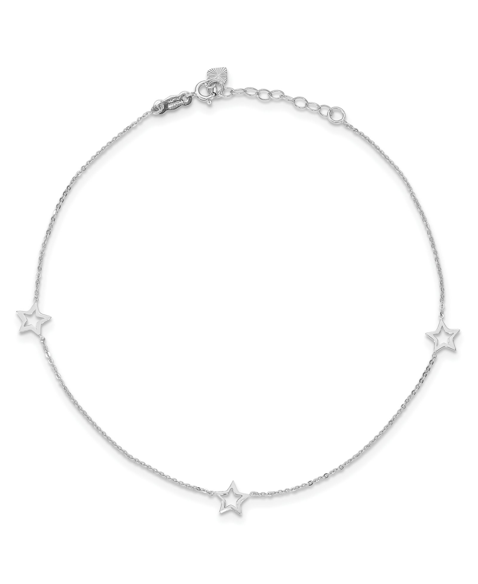 Macy's браслет Star в 14k белом и желтом золоте с регулировкой 1"