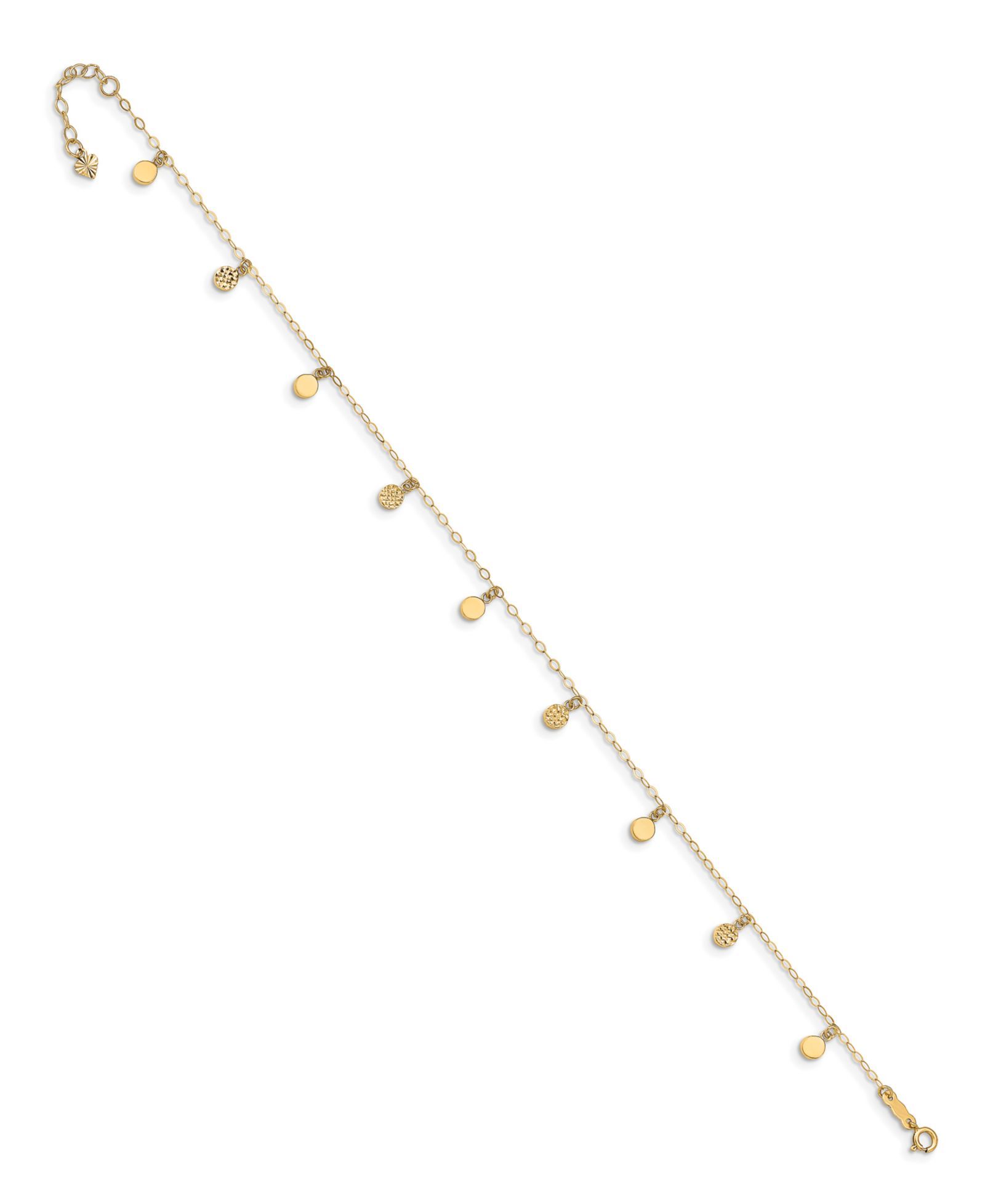 Браслет Dangle Circle Charm в 14k Yellow Gold