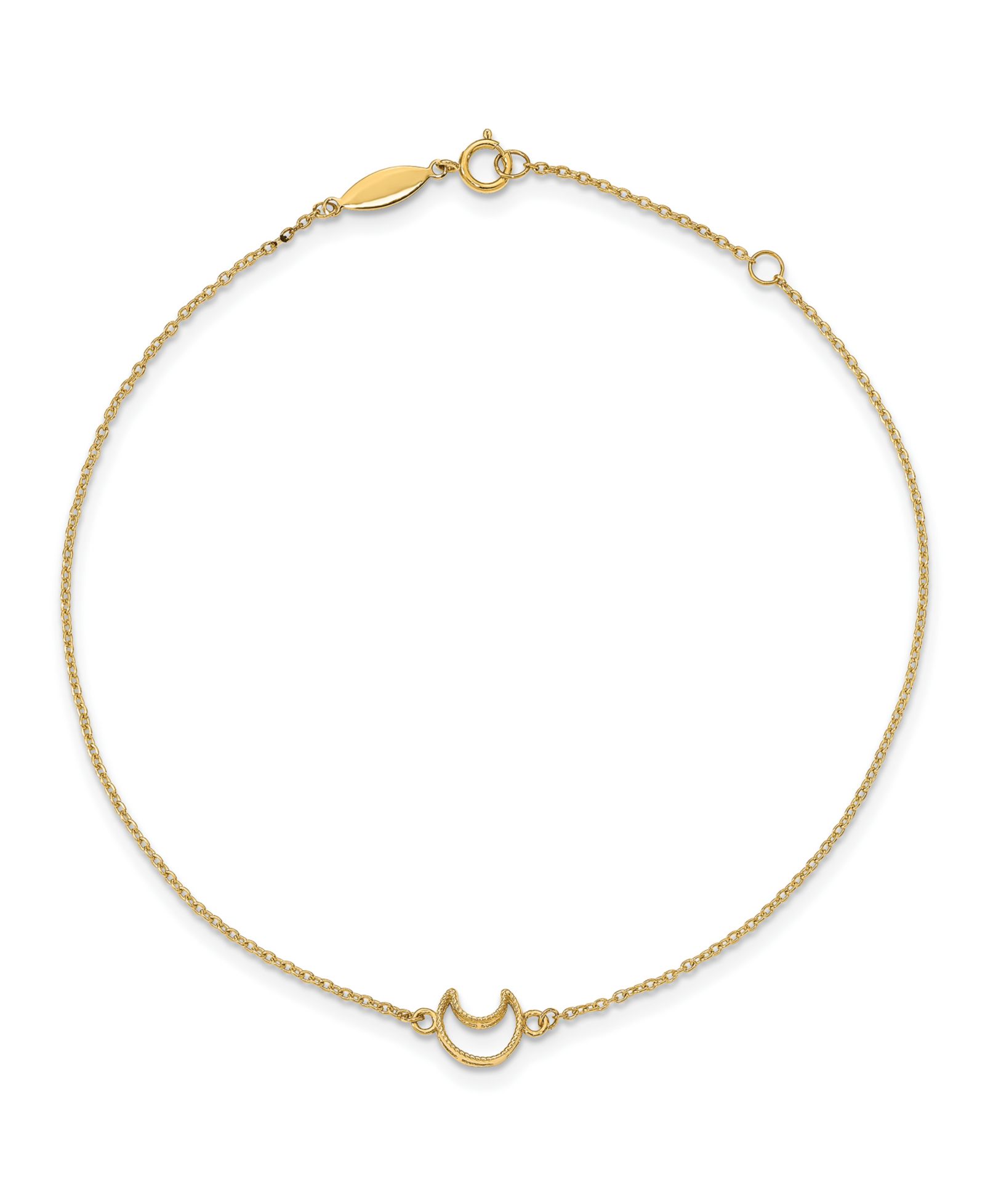 Браслет на ногу Polished Moon in 14k Yellow Gold