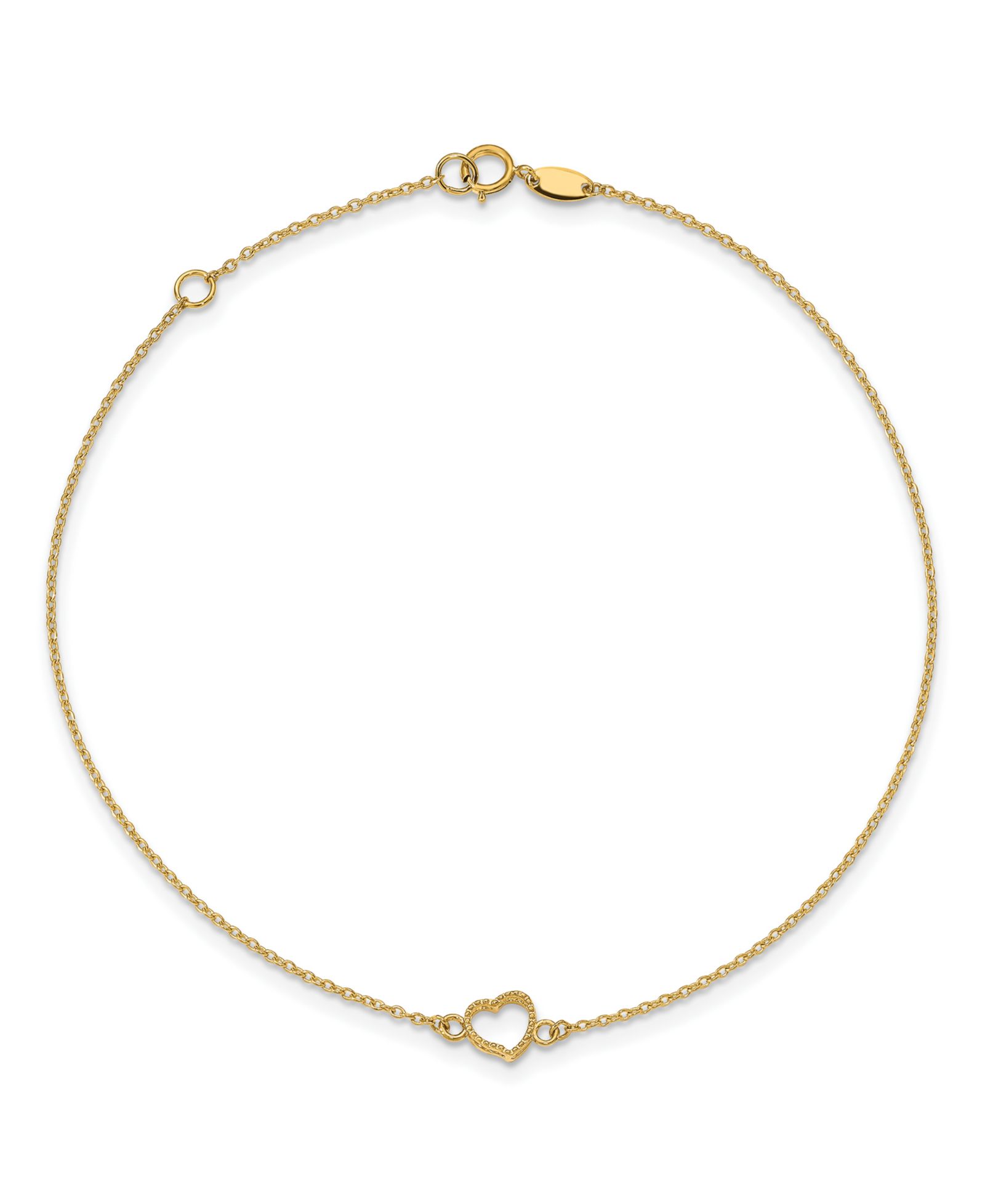 Браслет-анклет Polished Heart в 14k Yellow Gold