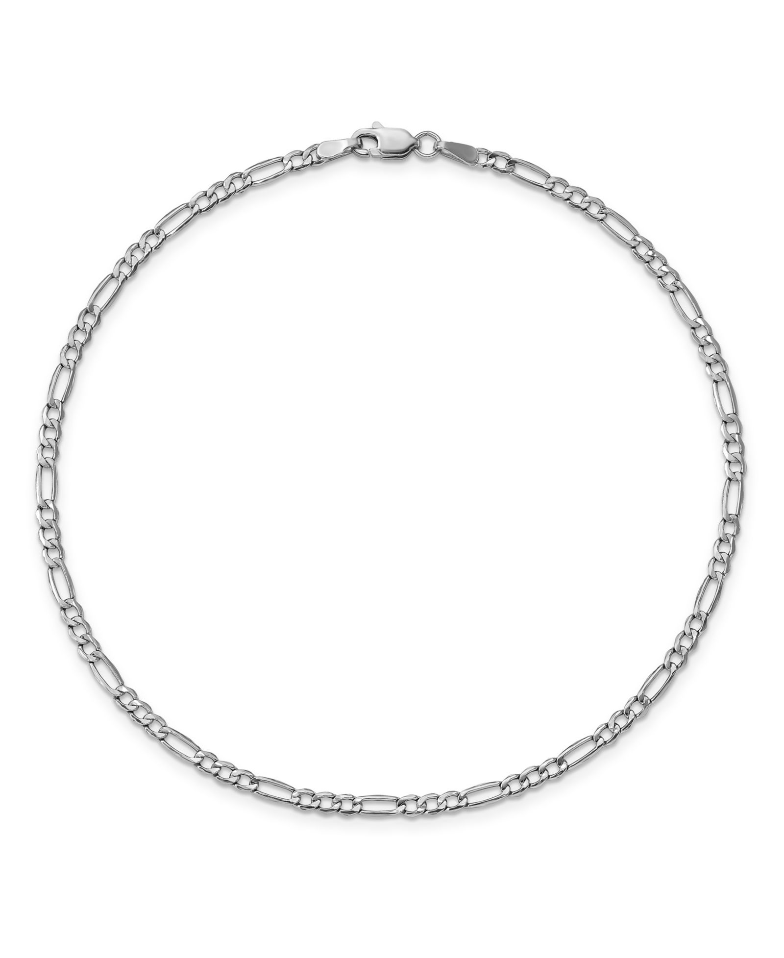 Браслет Figaro Chain из белого золота 14k