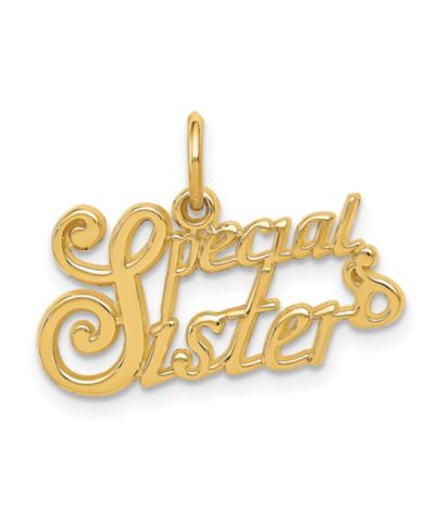 Подвеска Special Sister из желтого золота 14k