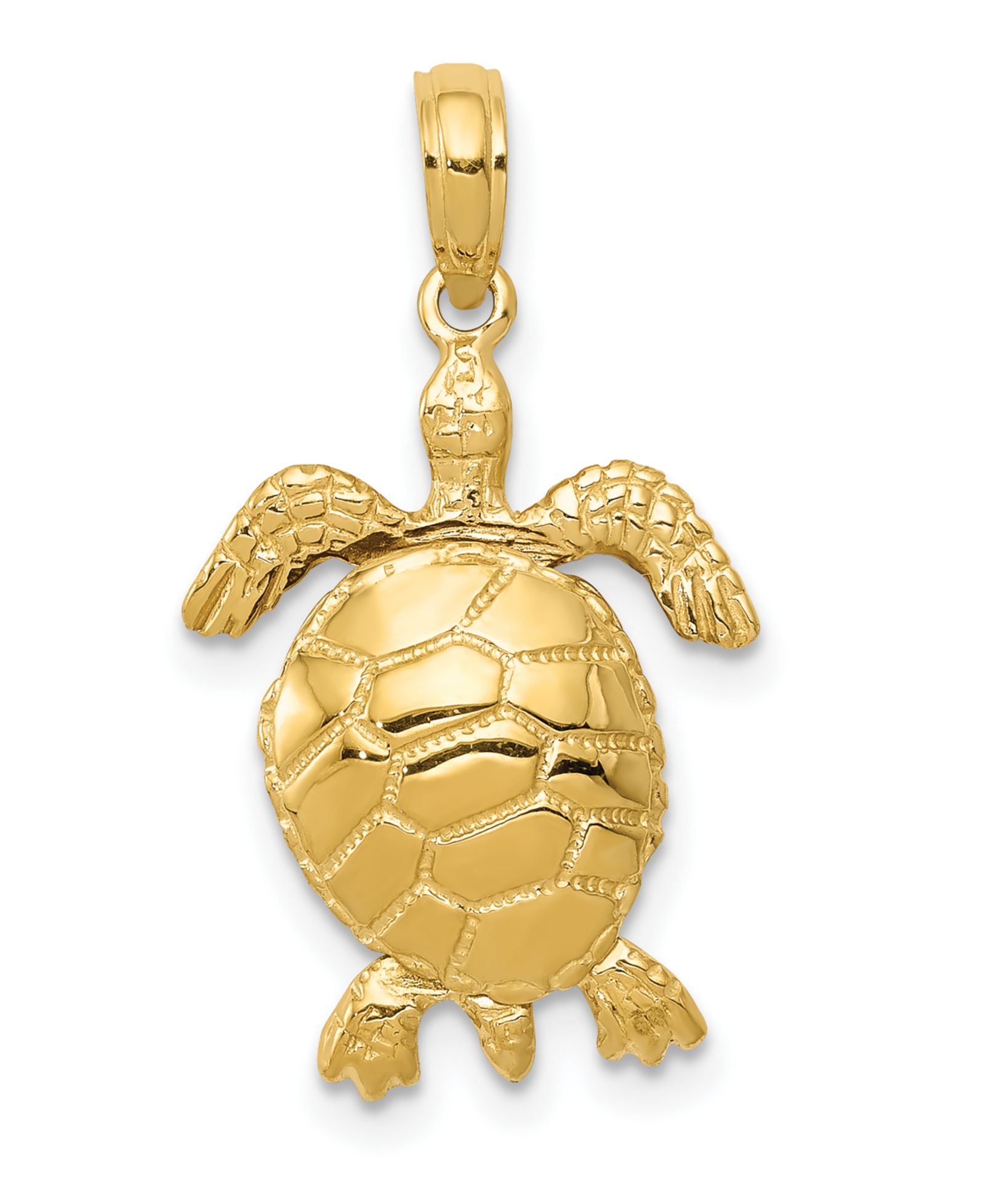 Подвеска-черепаха из желтого золота 14k