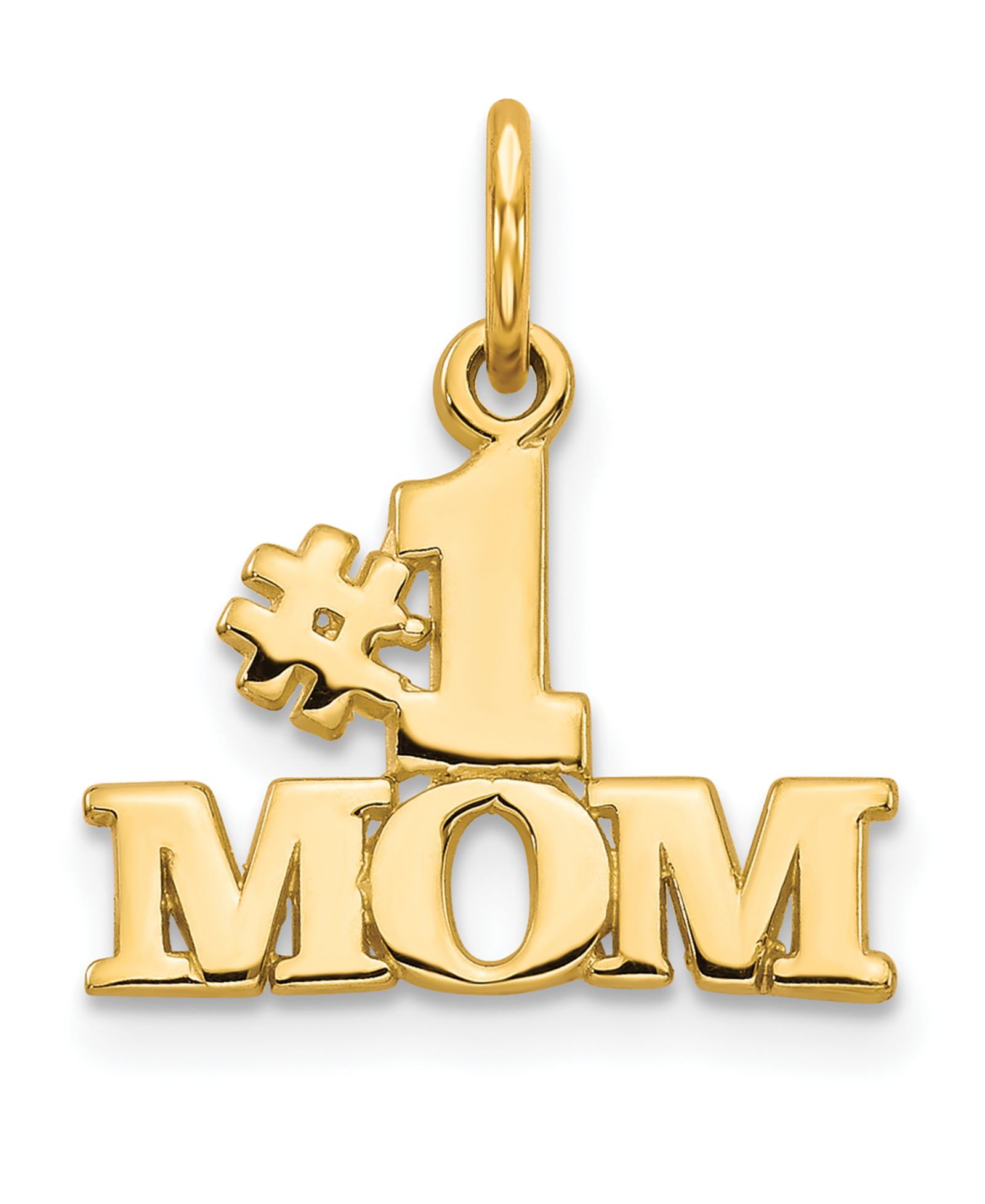 Подвеска Number 1 Mom Charm 14k Yellow Gold