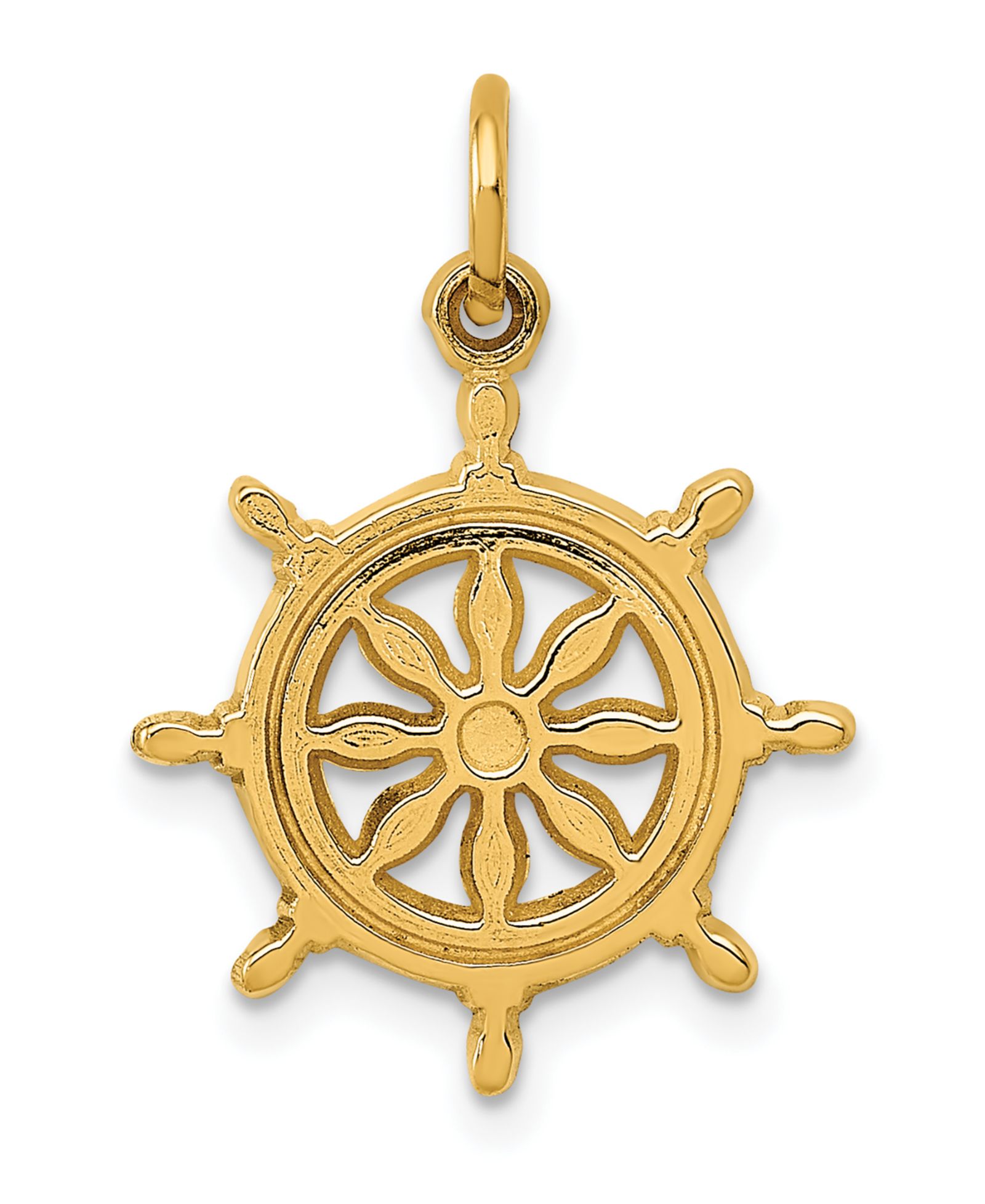 Подвеска Ship Wheel Charm в золоте 14k Yellow Gold
