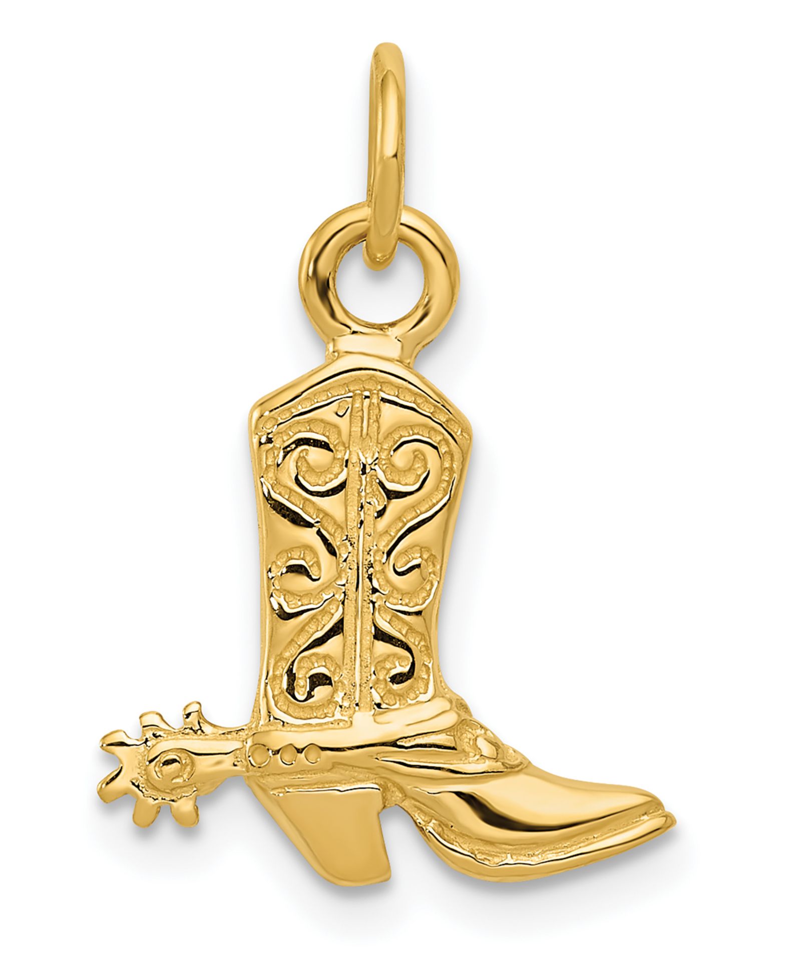 Подвеска Cowboy Boot из желтого золота 14k