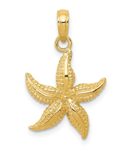 Подвеска-кулон Starfish из желтого золота 14k