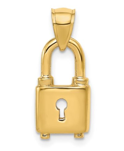 Подвеска Lock в 14k Yellow Gold