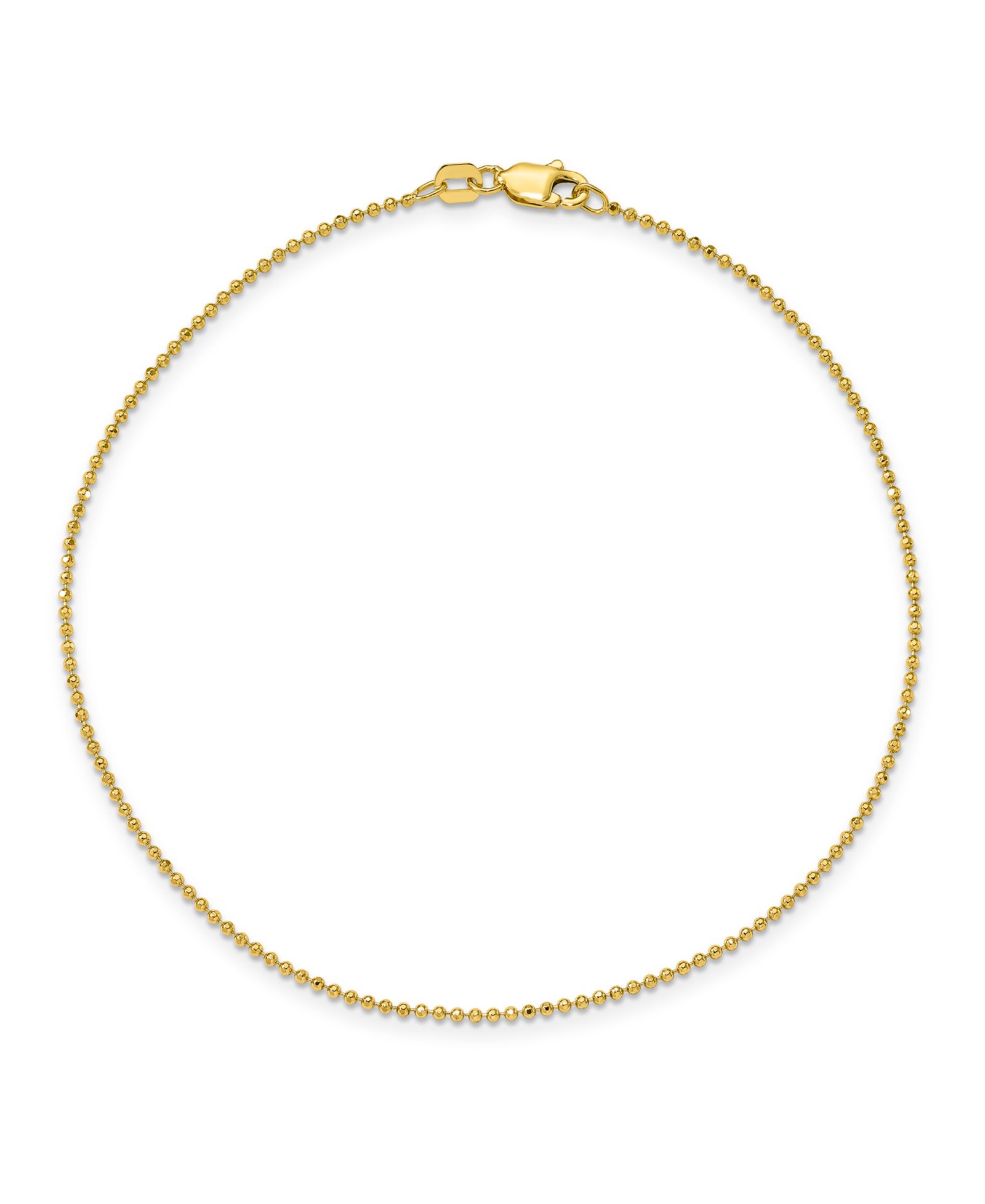 Браслет-анклет Baby Ball Chain из желтого золота 14k