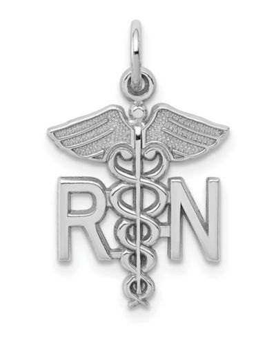 Шарм Registered Nurse из белого золота 14k