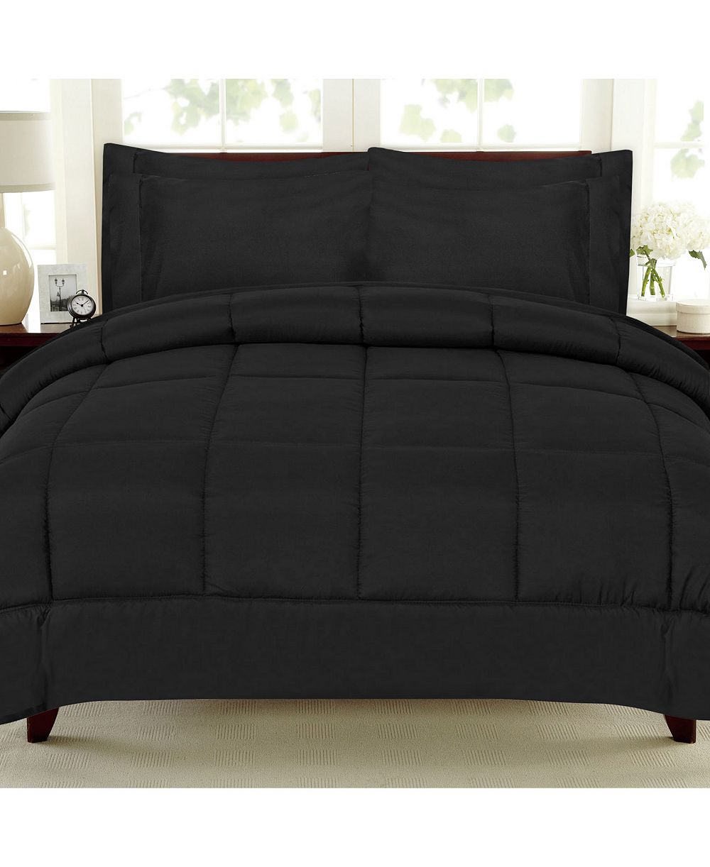 Sweet Home Collection Down Alternative Microfiber 7-Piece Comforter Set, Twin/Twin XL