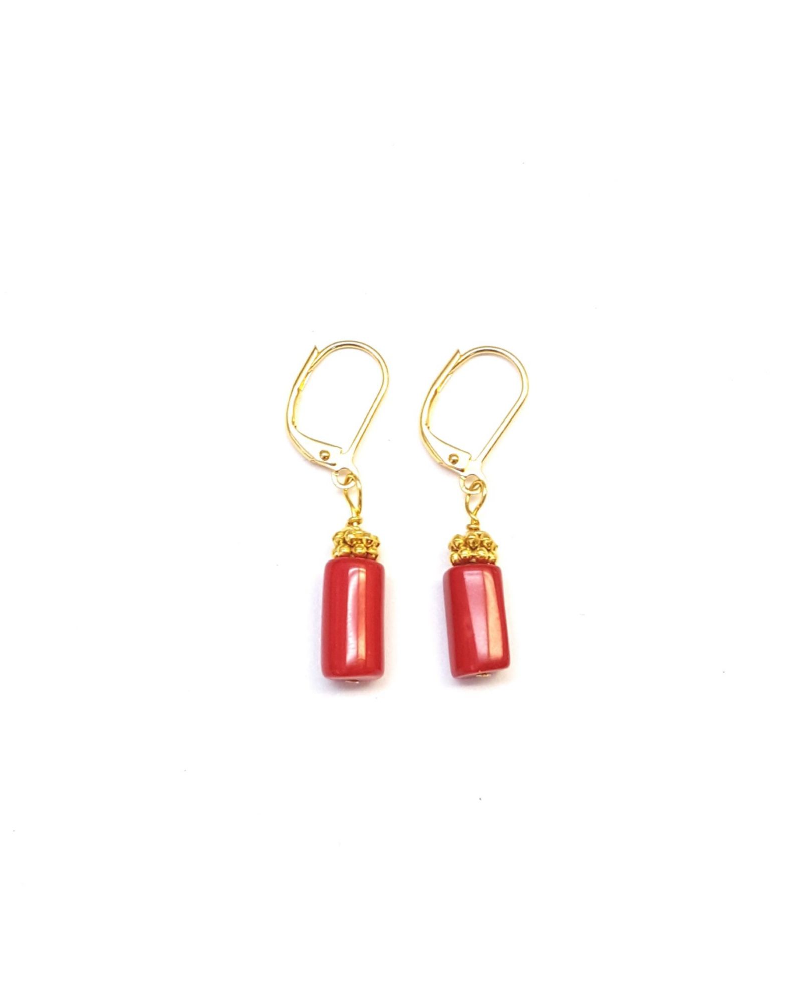 Женские серьги Rouge с красным бисером