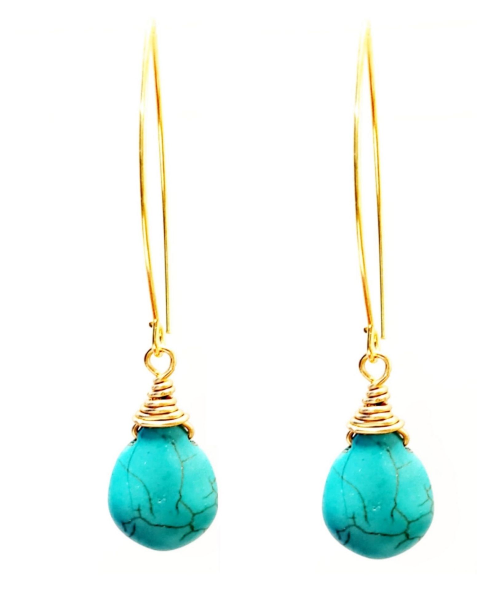 MINU Jewels бирюзовые серьги