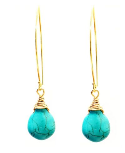 MINU Jewels бирюзовые серьги