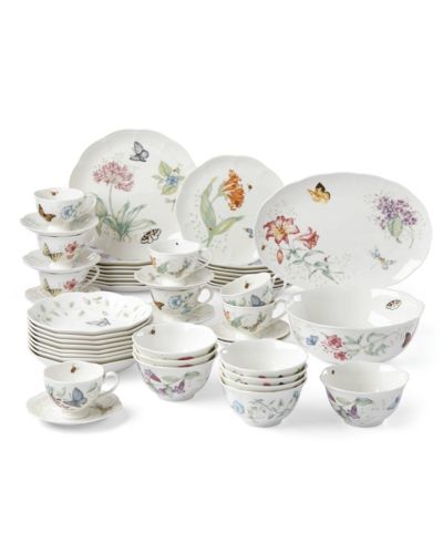 Lenox Butterfly Meadow 50 Pc. Dinnerware Set, Service for 8, Exclusively at Macy’s