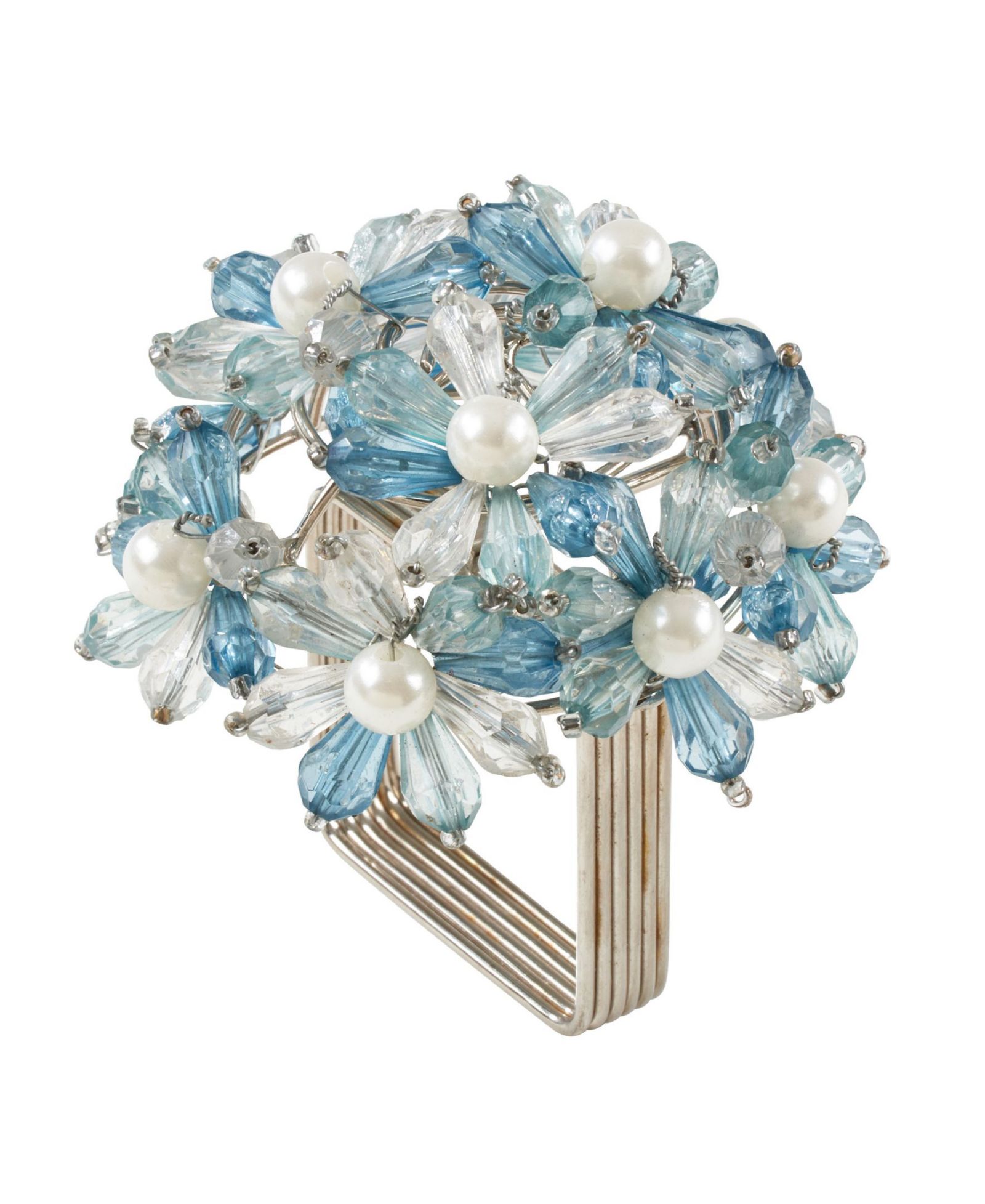 Кольцо для салфеток Saro Lifestyle Beaded Floral Design, 4 шт