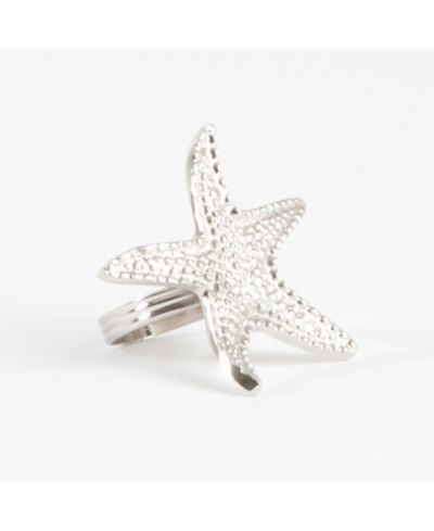 Набор из 4 колец для салфеток Saro Lifestyle Star Fish Design