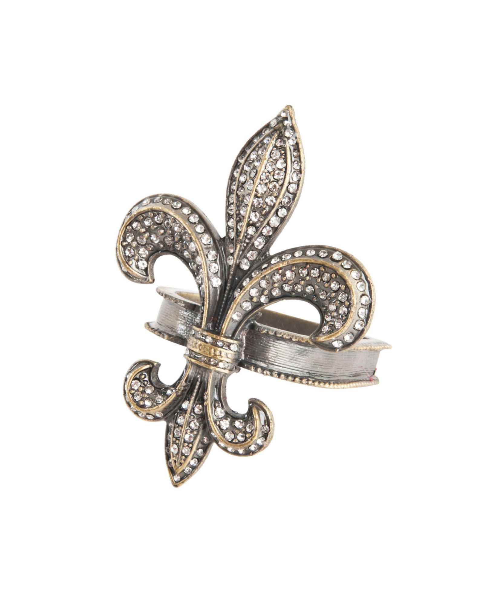 Набор из 4 колец для салфеток Saro Lifestyle Fleur-De-Lis Design